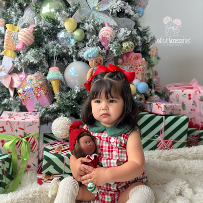 Handcrafted Collectible Little Mia Christmas Chocolate Pudding Doll (3184_4) by Nines D&