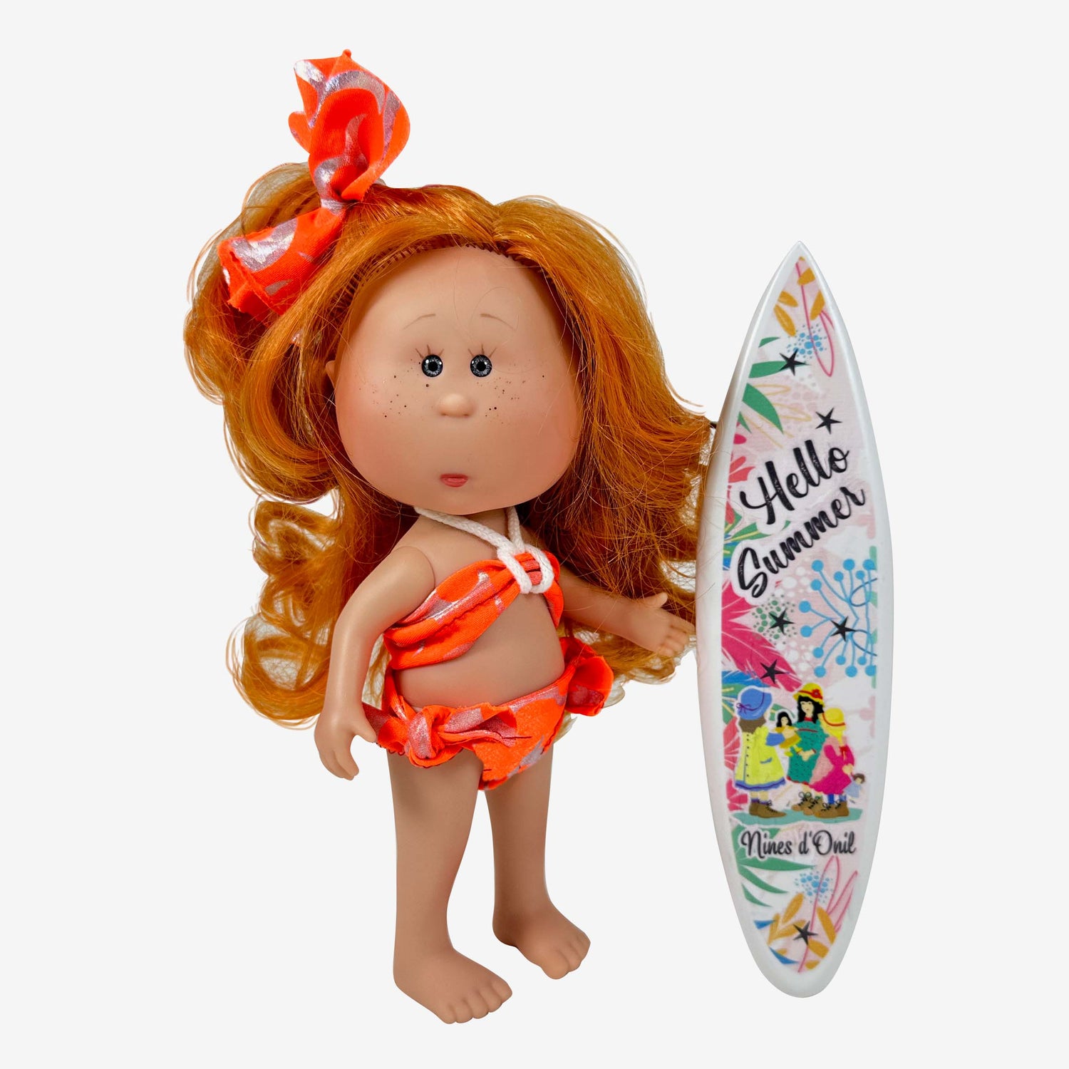 Handcrafted Collectible Little Mia Coral Summer Doll (2251) by Nines D&