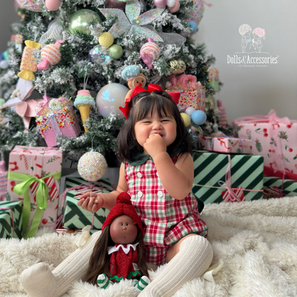 Handcrafted Collectible Little Mia Christmas Chocolate Pudding Doll (3184_4) by Nines D&