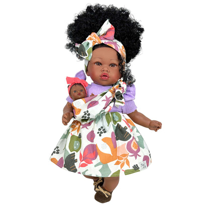 Handcrafted Amir/ María Doll with Baby (4410) by Nines D&