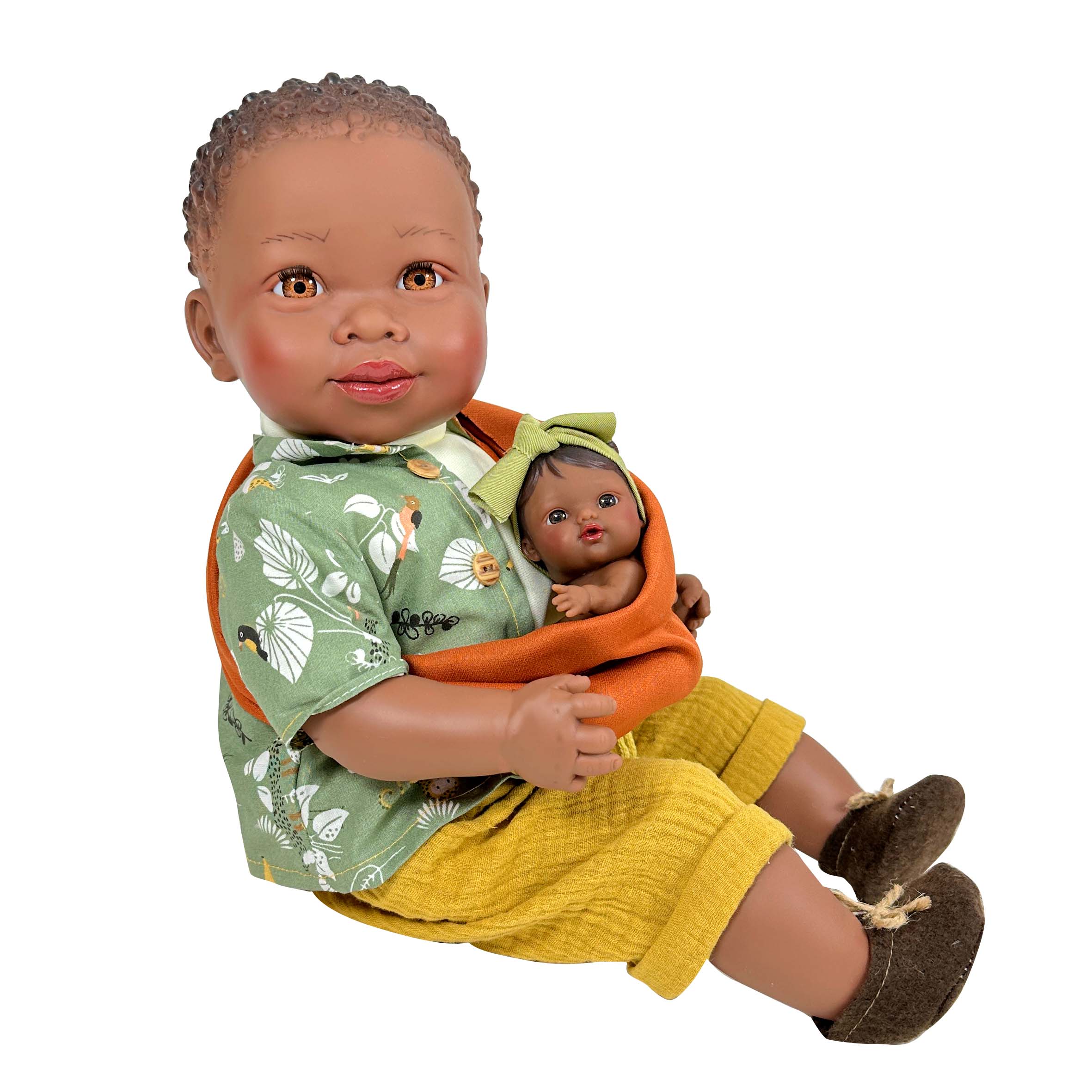 Handcrafted Amir/ Maria Doll with Baby (4420) by Nines D&