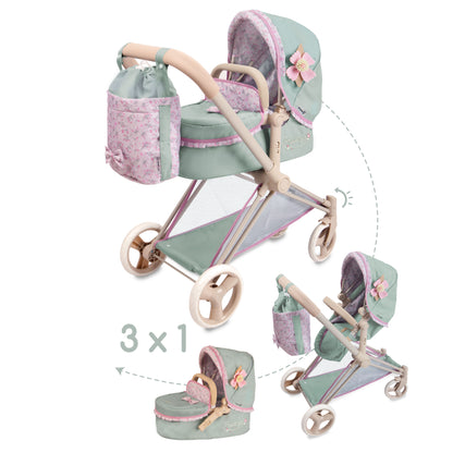 DeCuevas Toys Provence 3 in 1 Doll Pram