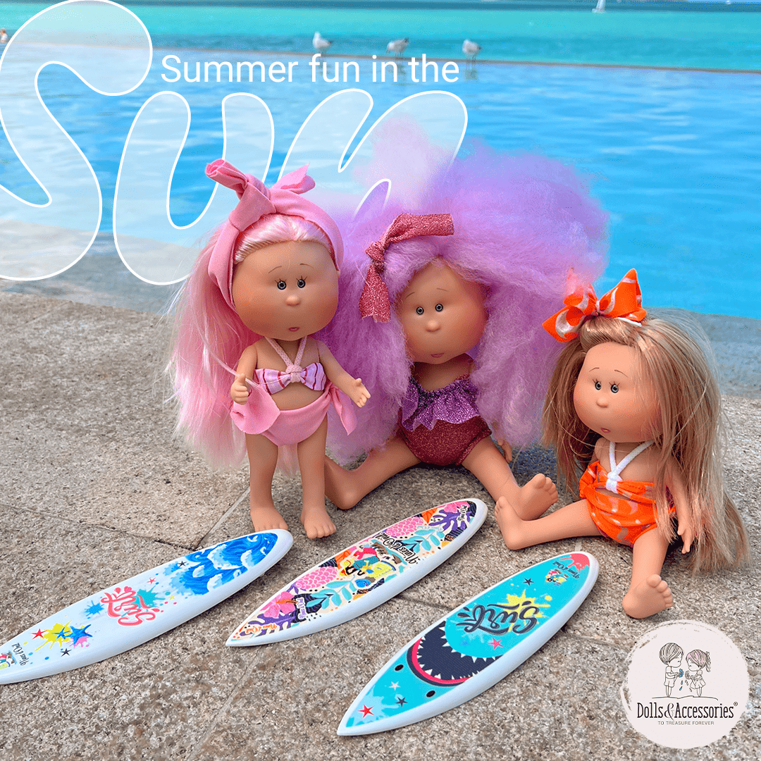 Handcrafted Collectible Mia Surf Fairy Summer Doll (2207) by Nines D&