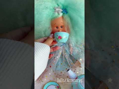 Handcrafted Collectible Mia Cotton Candy Gold Doll (1102) by Nines D&